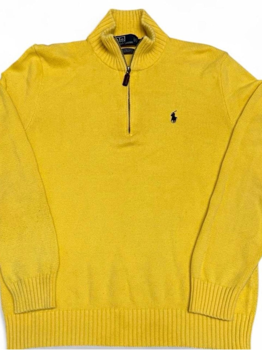Polo Ralph Lauren Yellow Quarter Zip Sweater